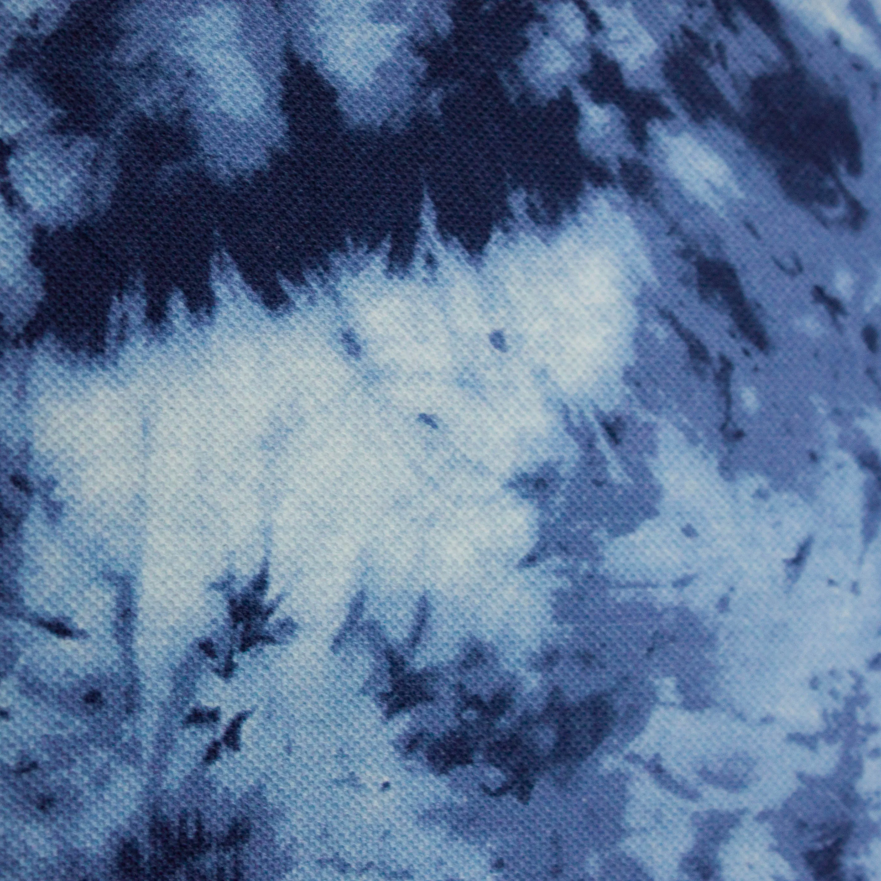 Piqué katoen blauw tie dye